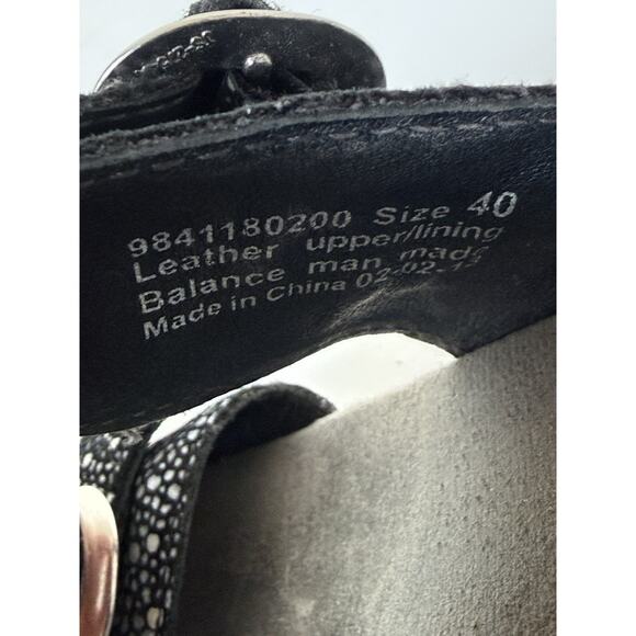 Dansko Sophie Black Silver Leather Slide Slip On Sandals Size 40 US 9.5-10 - Picture 7 of 8